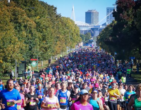 Picture of runners at the Cardiff Half Marathon