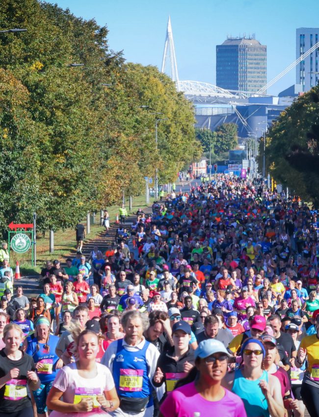 Picture of runners at the Cardiff Half Marathon